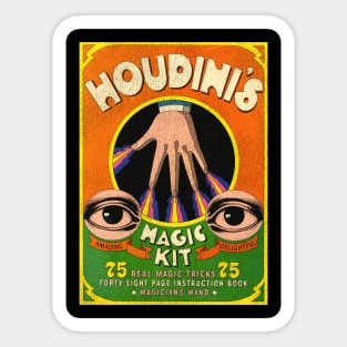 Houdini's Magic Kit 70s Retro Book Sticker